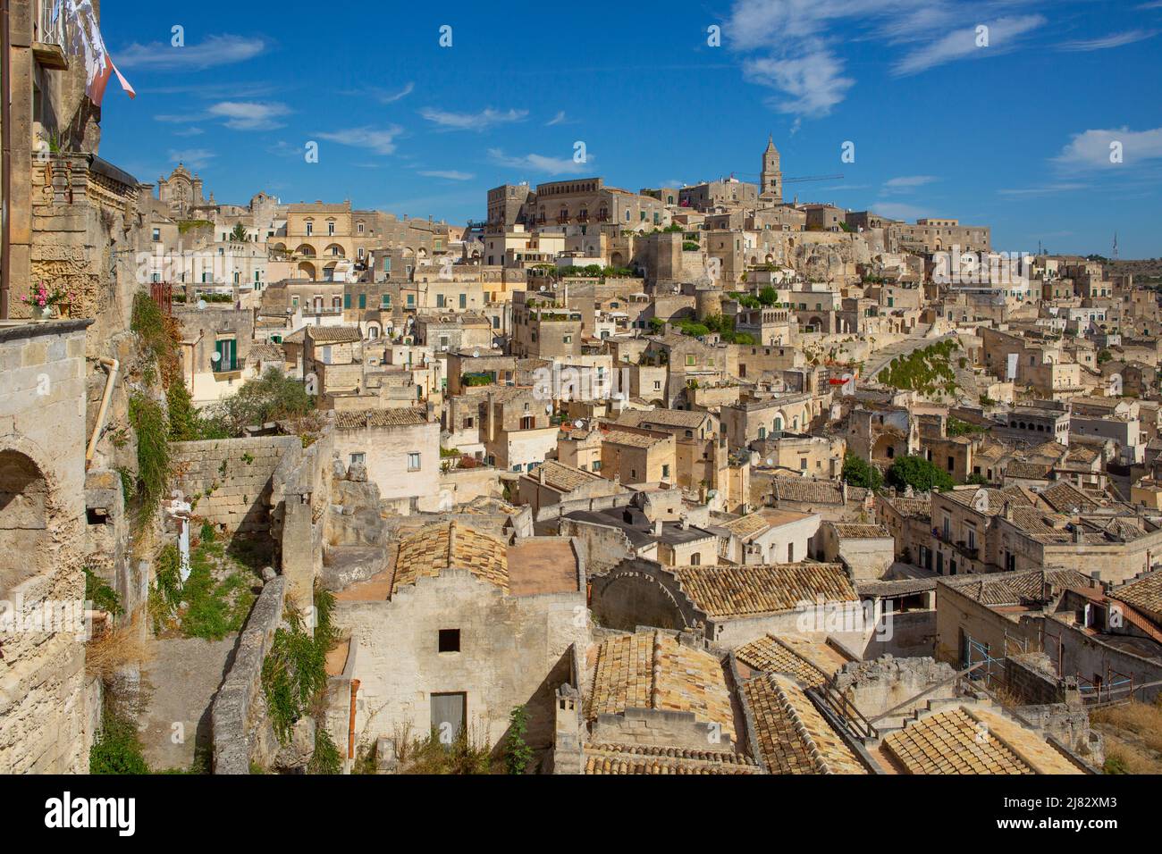 Bari Matera Italia-Settembre 23 2015 antica città composta da grotte e vicoli intricati Foto Stock