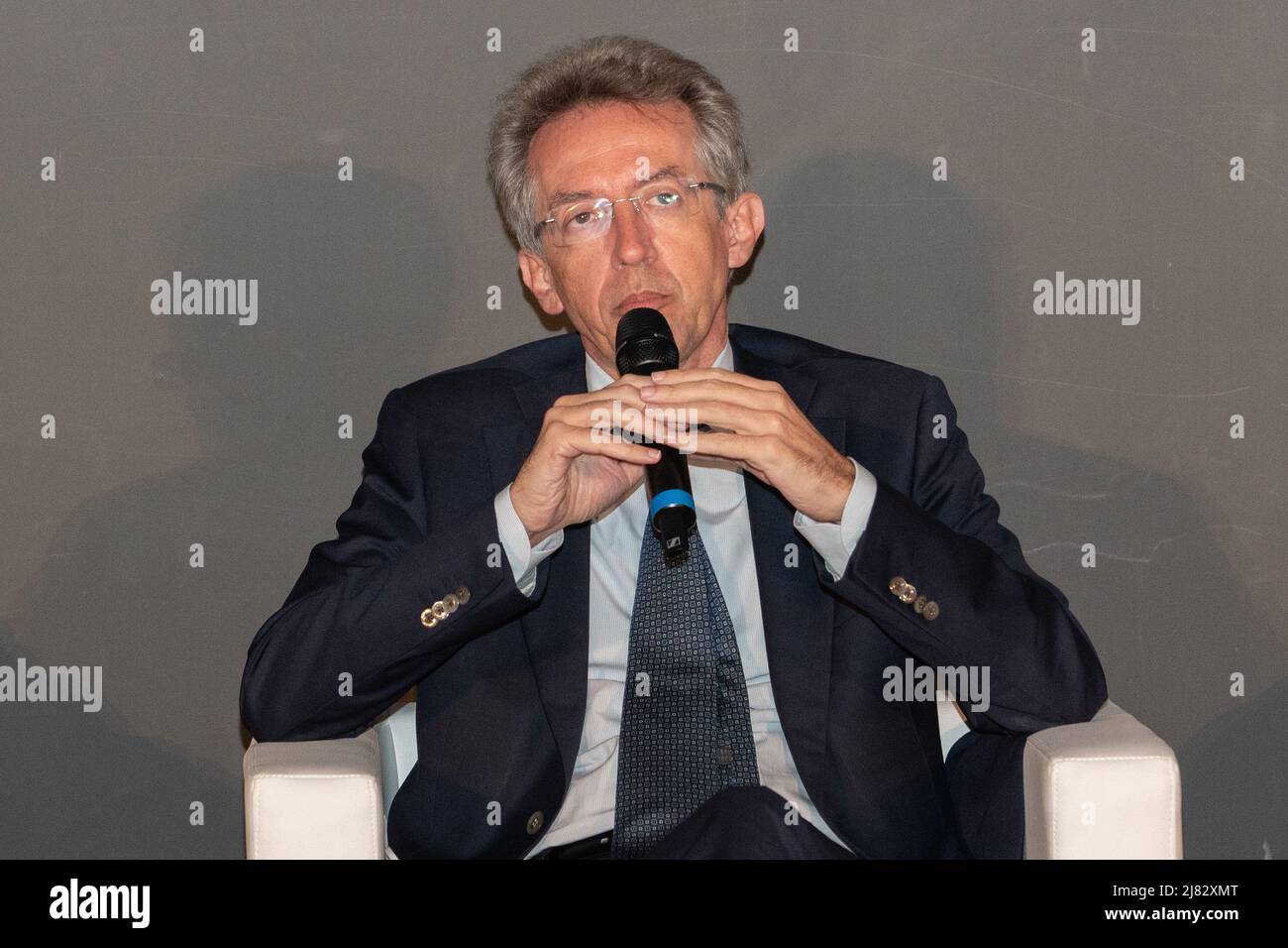 Napoli, Italia. 12th maggio 2022. Gaetano Manfredi all'Assemblea pubblica "coesione Sud" organizzata dall'Unione industriale di Napoli. Credit: Independent Photo Agency/Alamy Live News Foto Stock