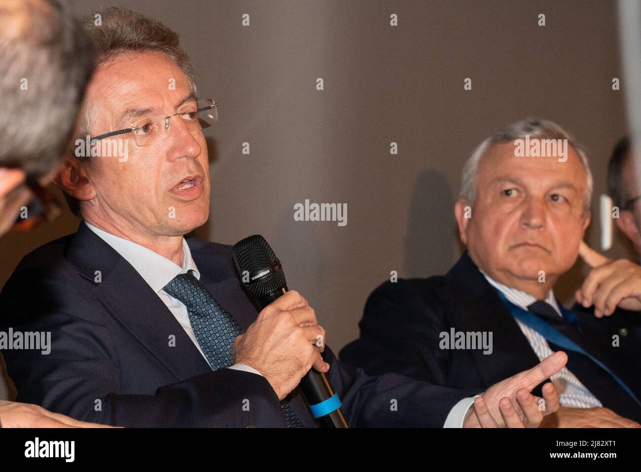 Napoli, Italia. 12th maggio 2022. Gaetano Manfredi all'Assemblea pubblica "coesione Sud" organizzata dall'Unione industriale di Napoli. Credit: Independent Photo Agency/Alamy Live News Foto Stock