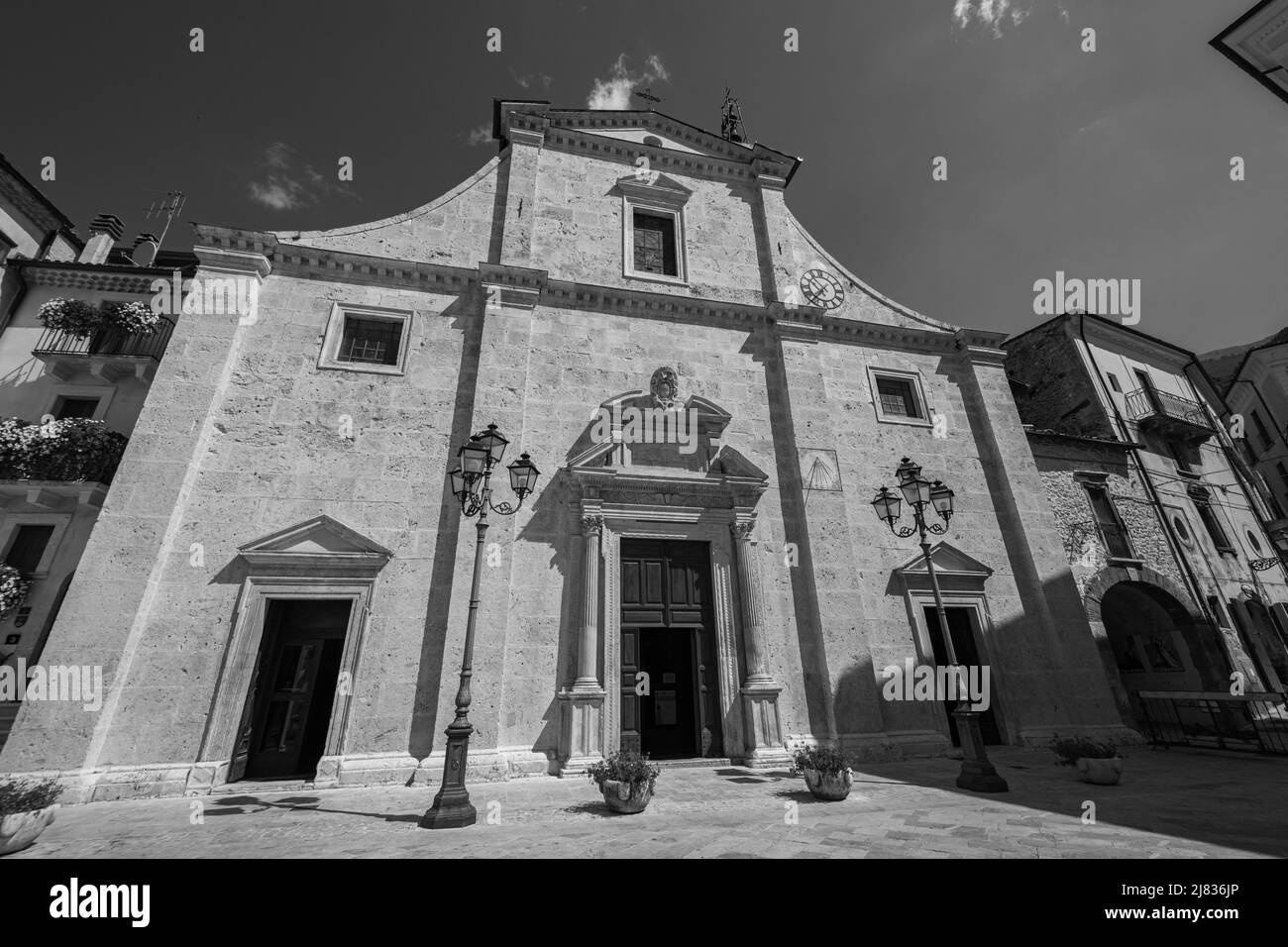 Pacentro, l'Aquila, Abruzzo, chiesa di S. Maria maggiore. Risale al 13th secolo Foto Stock