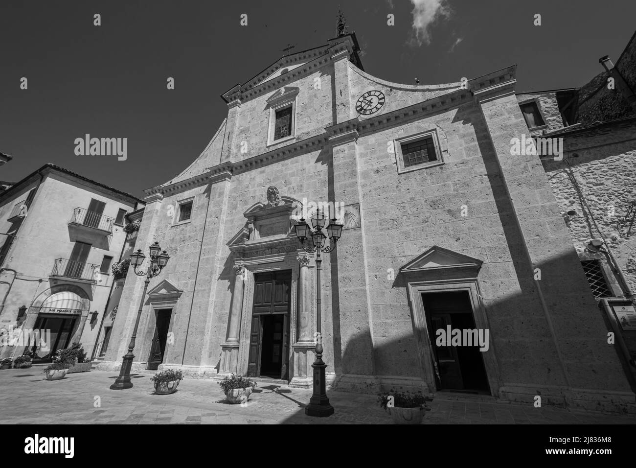 Pacentro, l'Aquila, Abruzzo, chiesa di S. Maria maggiore. Risale al 13th secolo Foto Stock