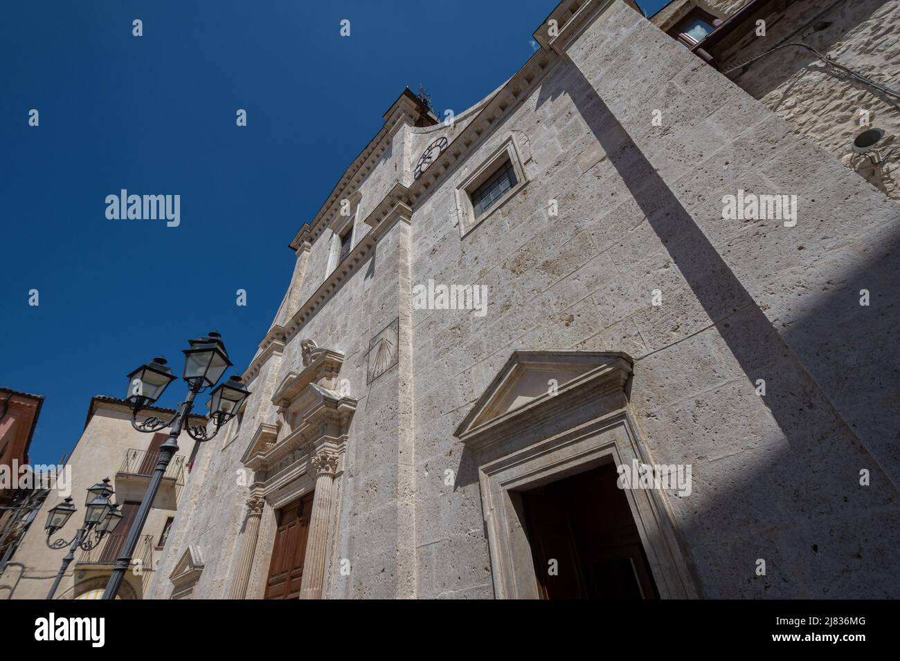 Pacentro, l'Aquila, Abruzzo, chiesa di S. Maria maggiore. Risale al 13th secolo Foto Stock