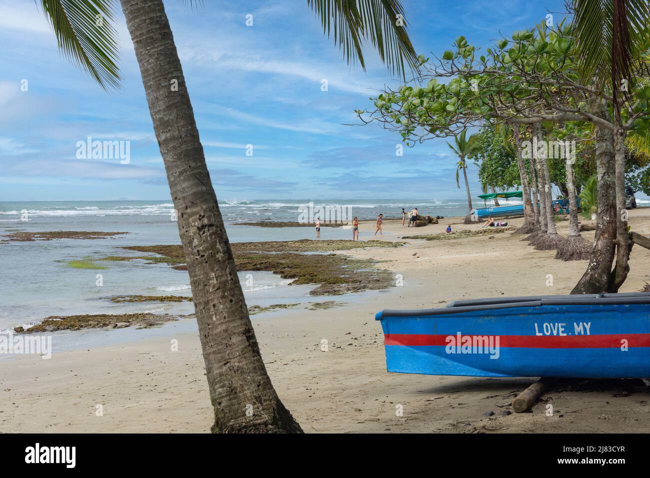 Playa Puerto Viejo de Talamanca, Puerto Viejo de Talamanca, Provincia di Limón, Repubblica di Costa Rica Foto Stock