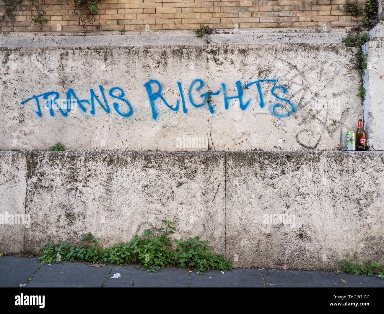 LGBTQ diritti, graffiti, Roma, Lazio, Italia Foto Stock