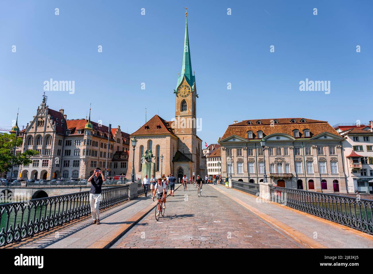 Fraumuenster, centro storico di Zurigo, Svizzera Foto Stock