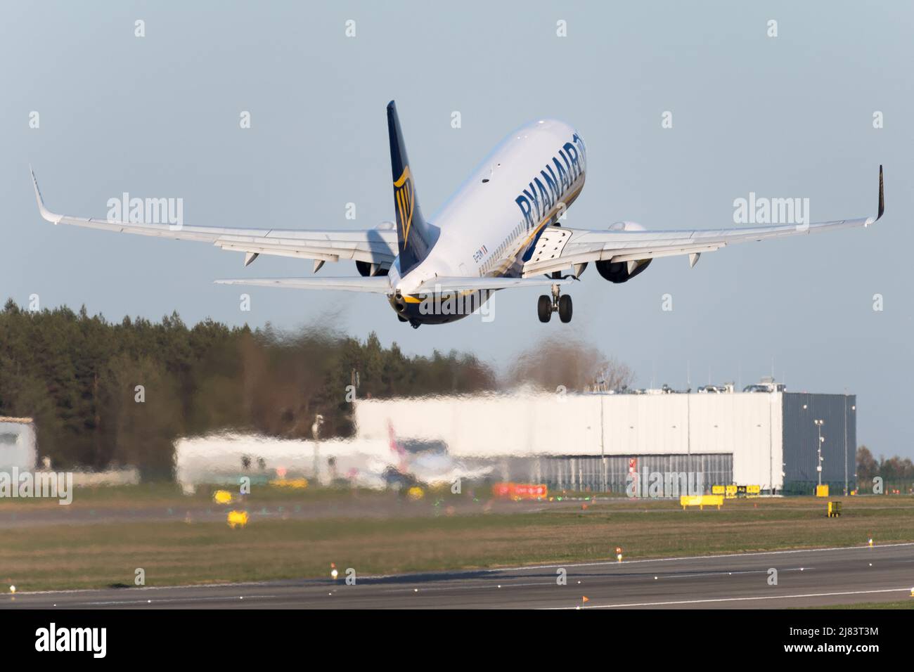 Compagnia aerea low cost Ryanair Aircraft Boeing 737-800 a Gdansk, Polonia © Wojciech Strozyk / Alamy Stock Photo *** Local Caption *** Foto Stock