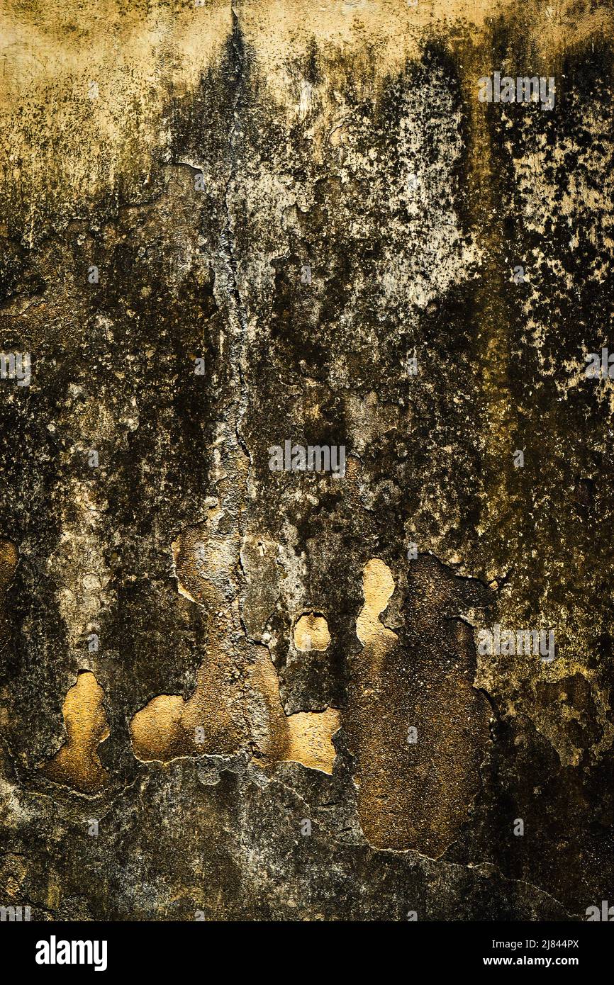 sfondo o texture astratto stucco ocra spaventoso Foto Stock