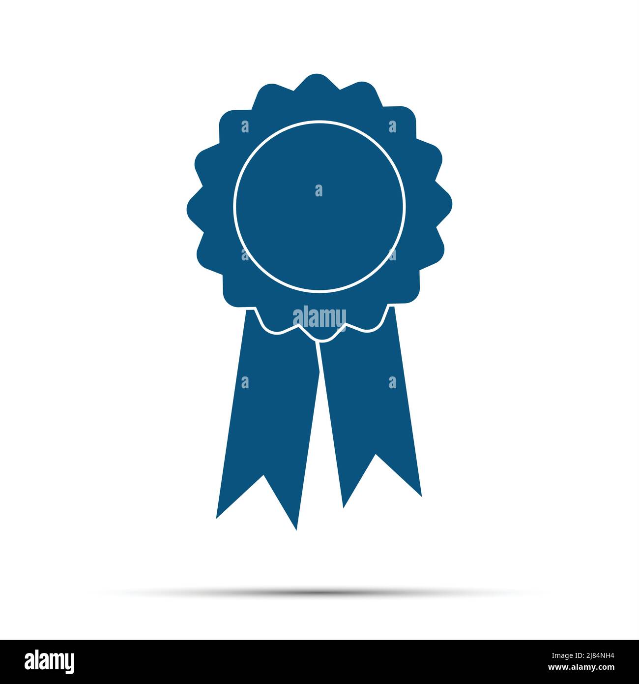 Icona Premio con ombra su sfondo bianco, illustrazione vettoriale. Simboli per il logo di disegno del vostro Web site, UI, illustrazione di vettore Illustrazione Vettoriale