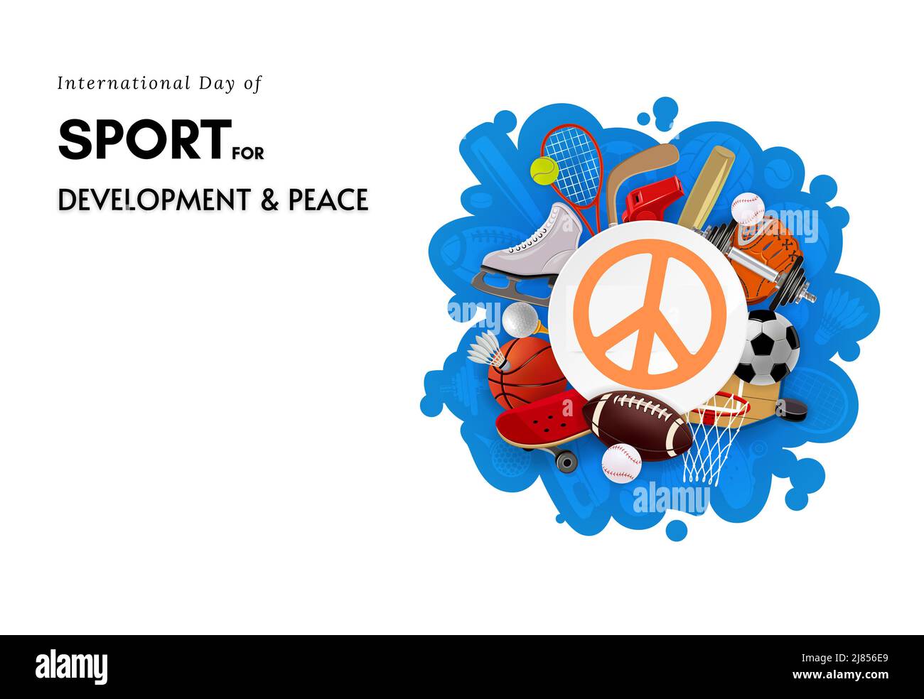 Giornata internazionale di sport per lo sviluppo e la pace per portare armonia e accettazione nella società e sviluppare un ambiente sano per diversi sport Foto Stock