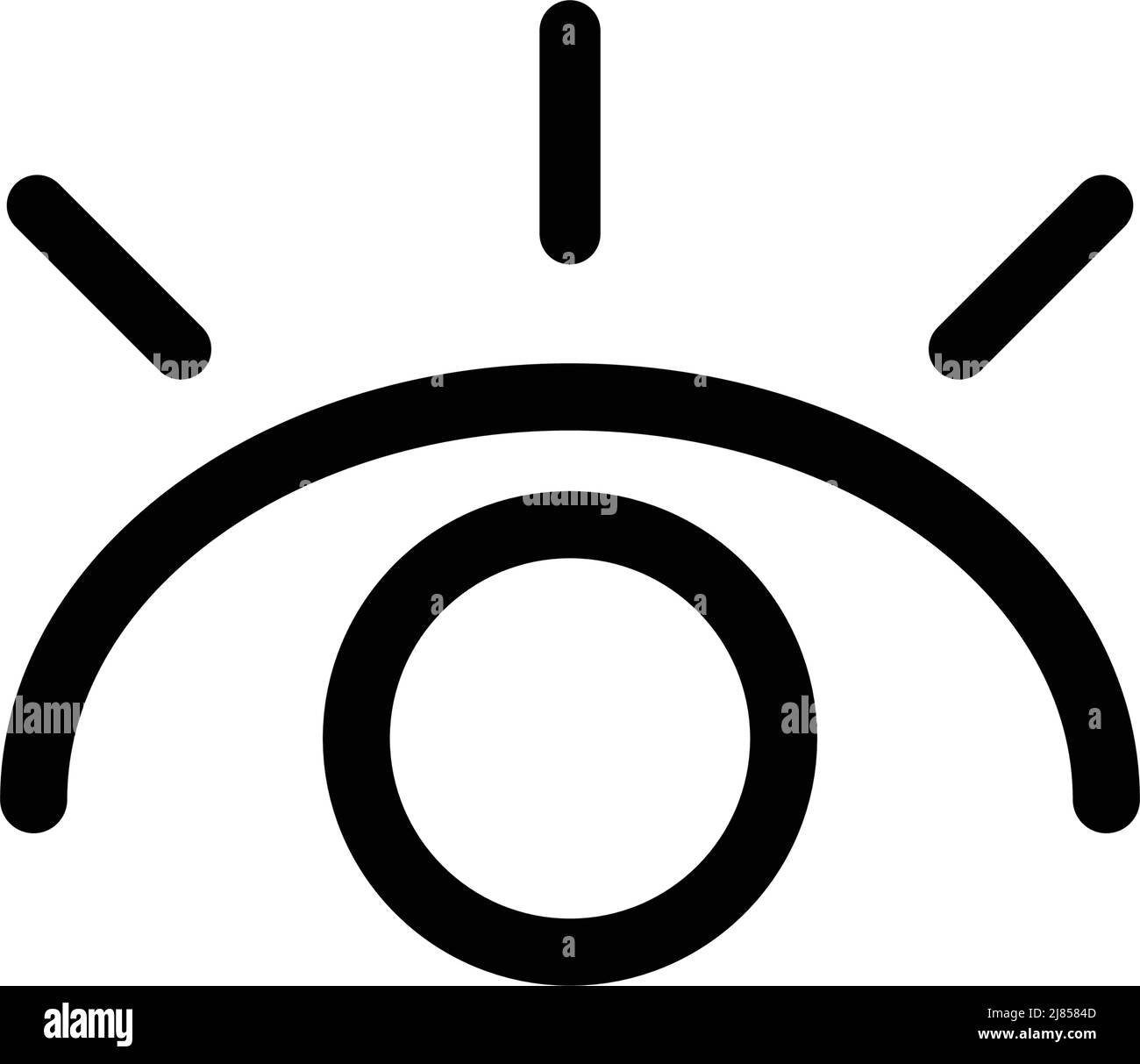 Icona occhio per esprimere consapevolezza. Vettore modificabile. Illustrazione Vettoriale