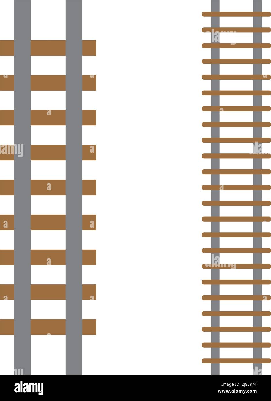 Icona della ferrovia ferroviaria impostata. Vettore modificabile. Illustrazione Vettoriale