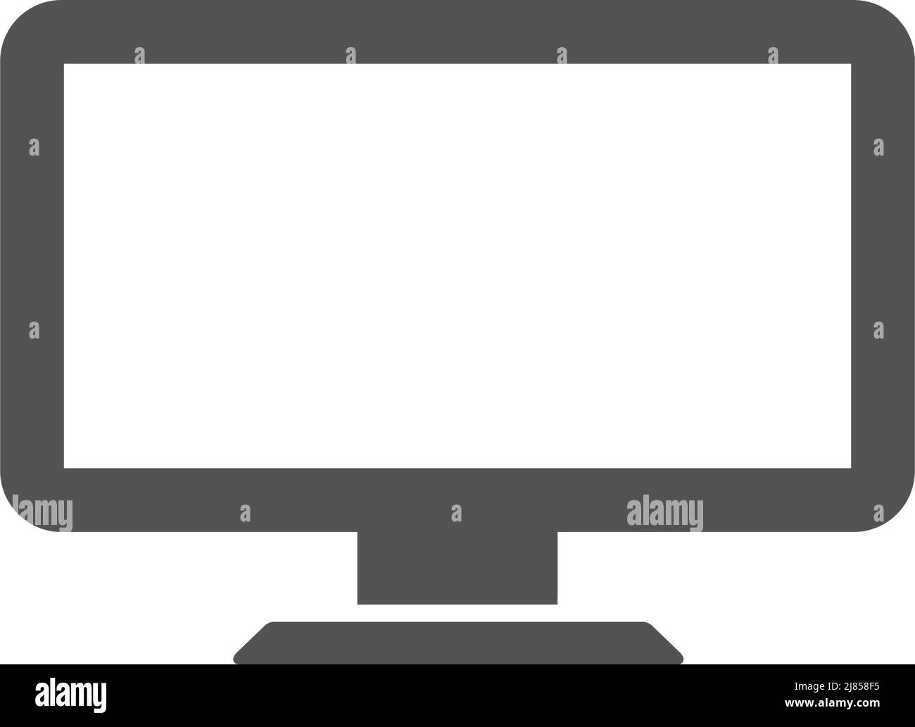 Icona del pc desktop. Icona del computer. Vettore modificabile. Illustrazione Vettoriale