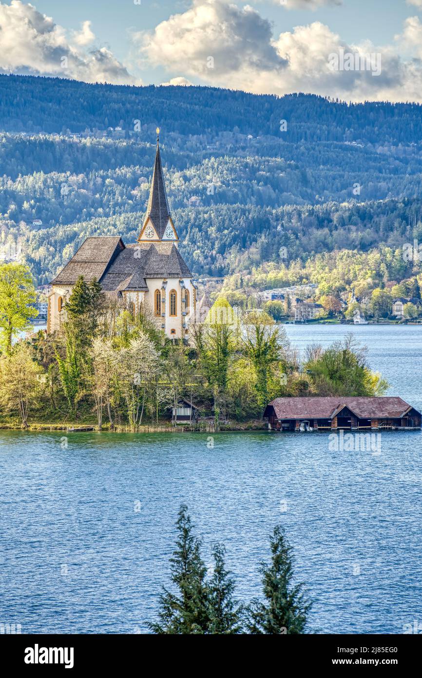 Maria Worth, Austria, immagine HDR Foto Stock