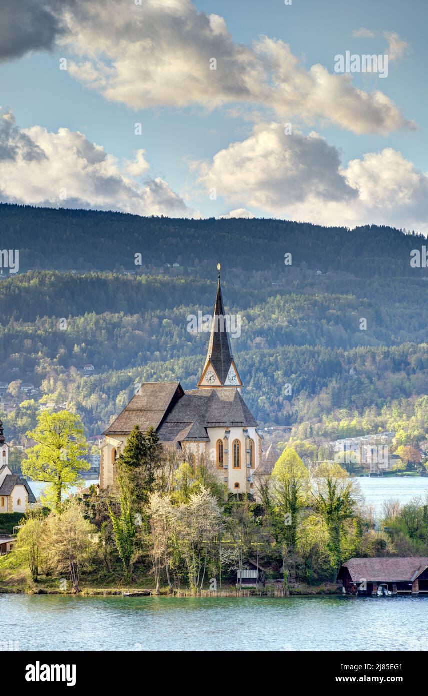 Maria Worth, Austria, immagine HDR Foto Stock