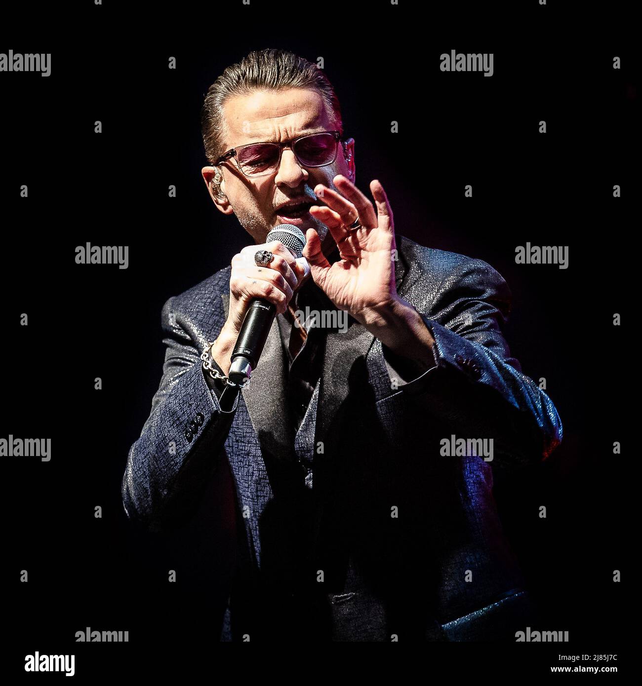 Dave Gahan di Depeche Mode in esecuzione con Soulsaver nel 2021 Foto Stock