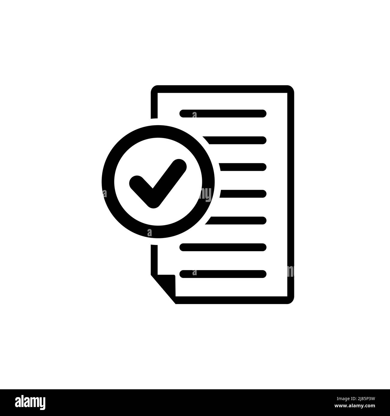 Icona della linea di ispezione in un design semplice su sfondo bianco Illustrazione Vettoriale