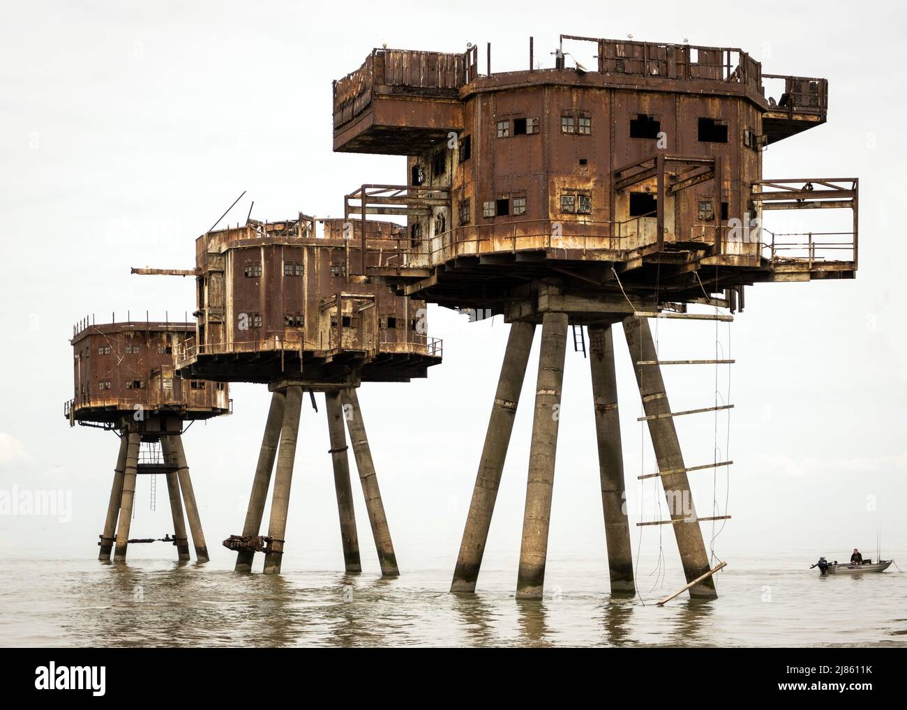 Red Sands Forts nell'estuario del Tamigi Foto Stock