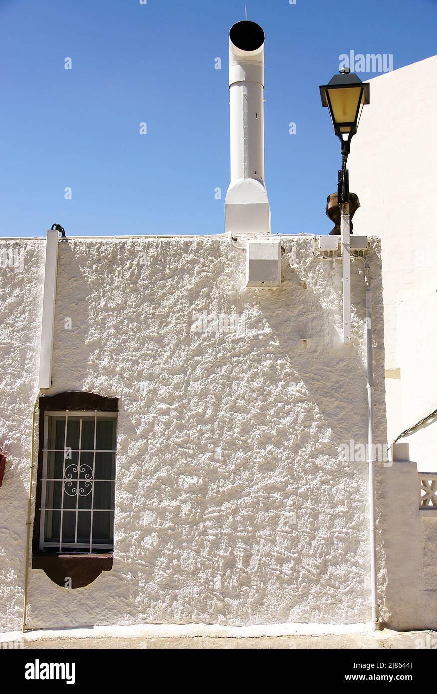 Facciate panoramiche e bianche a Enix, Almería, Spagna, Europa Foto Stock