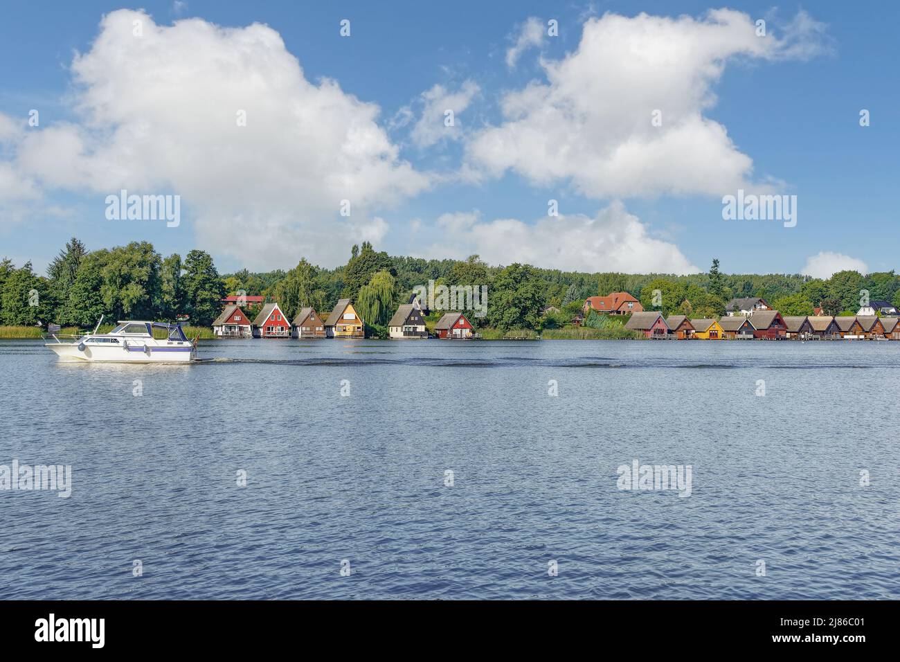 Villaggio di Mirow, distretto del lago di Mecklenburg, Germania Foto Stock