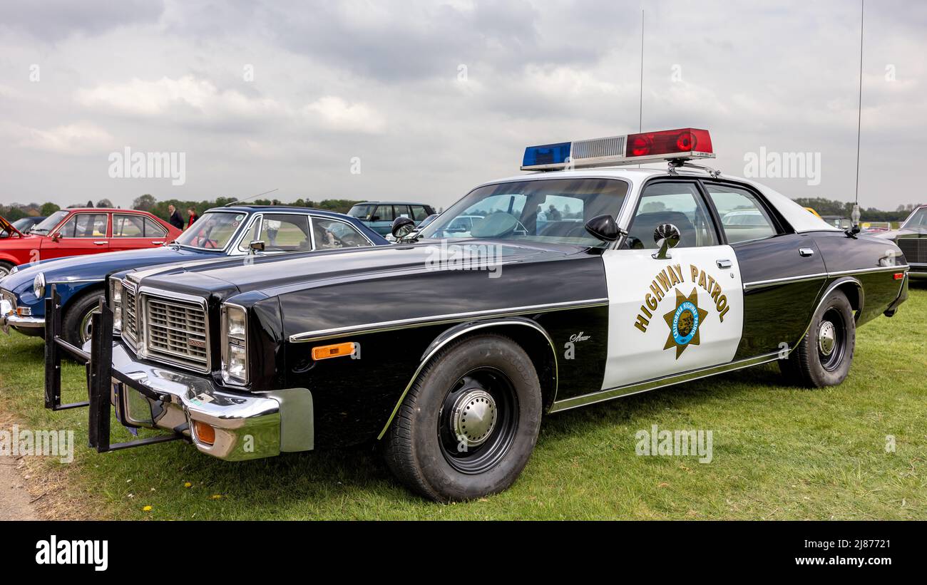 1978 Dodge Monaco, California Highway Patrol Car in mostra allo Scramble di aprile tenuto presso il Bicester Heritage Center il 23rd aprile 2022 Foto Stock