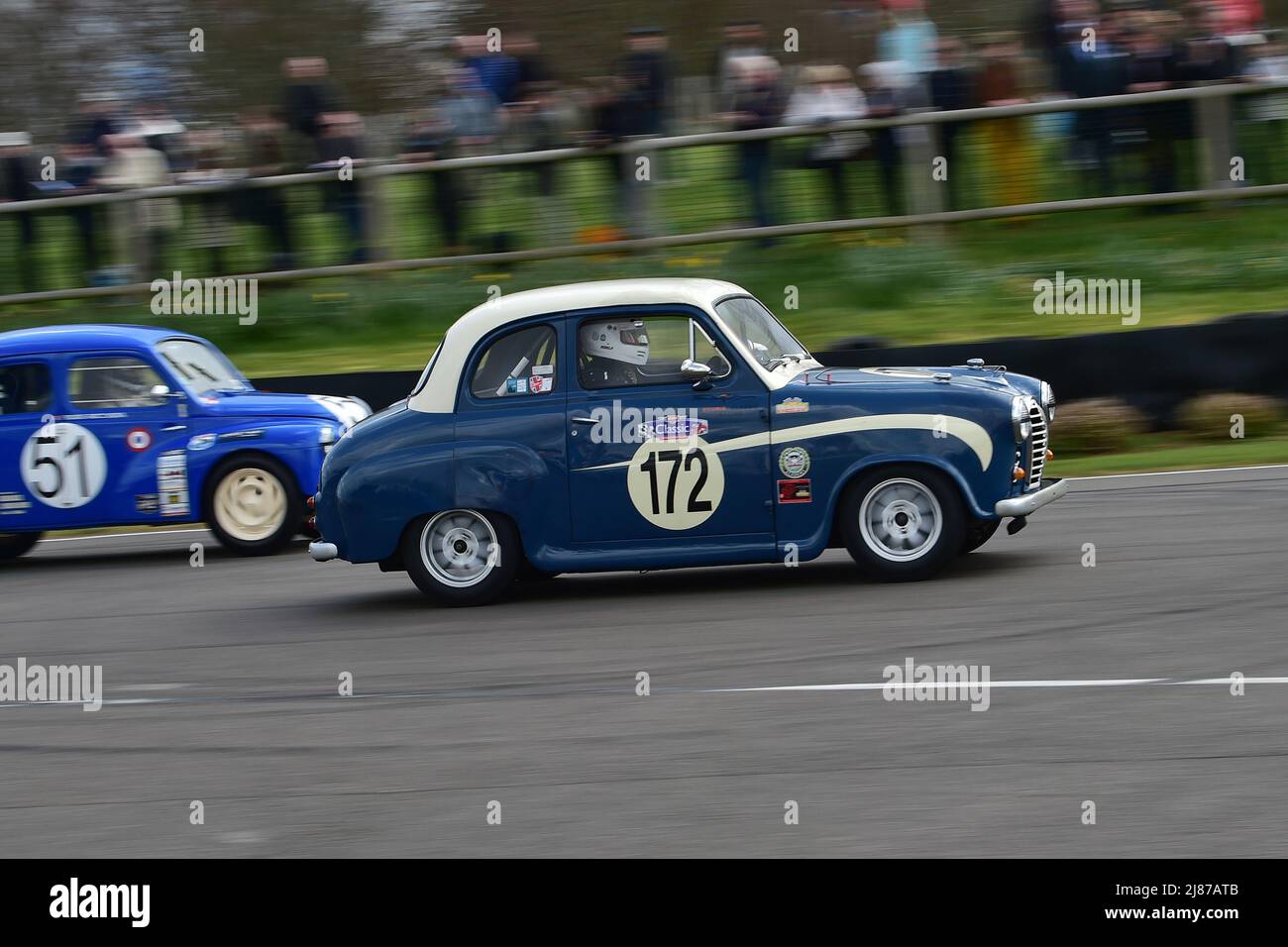 Rupert Mann, Austin A35, Sopwith Cup, questa è stata una gara di venti minuti per veicoli di tipo che ha gareggiato fino al 1956, ha caratterizzato un ampio r Foto Stock
