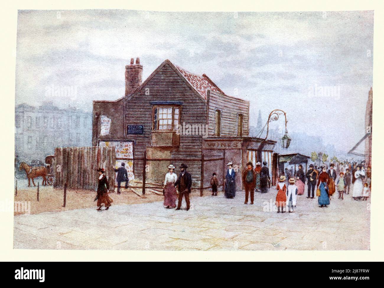 L'architettura svanita di Londra, Vine Tavern, Mile End, 1903, Philip Norman Foto Stock