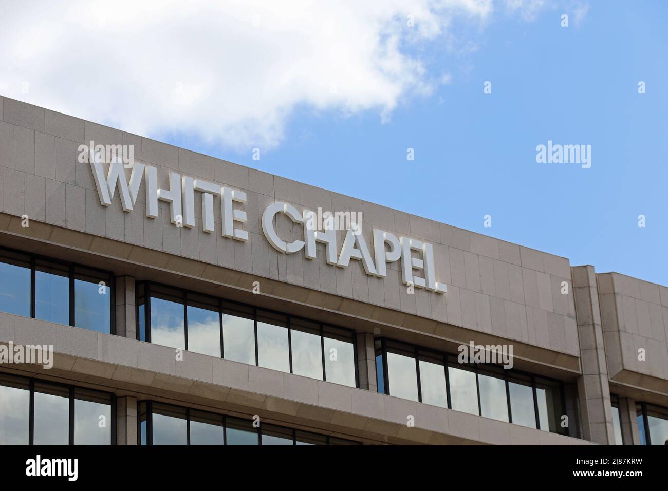 Edificio di uffici della Cappella Bianca nel Borough di Londra dei Tower Hamlets Foto Stock