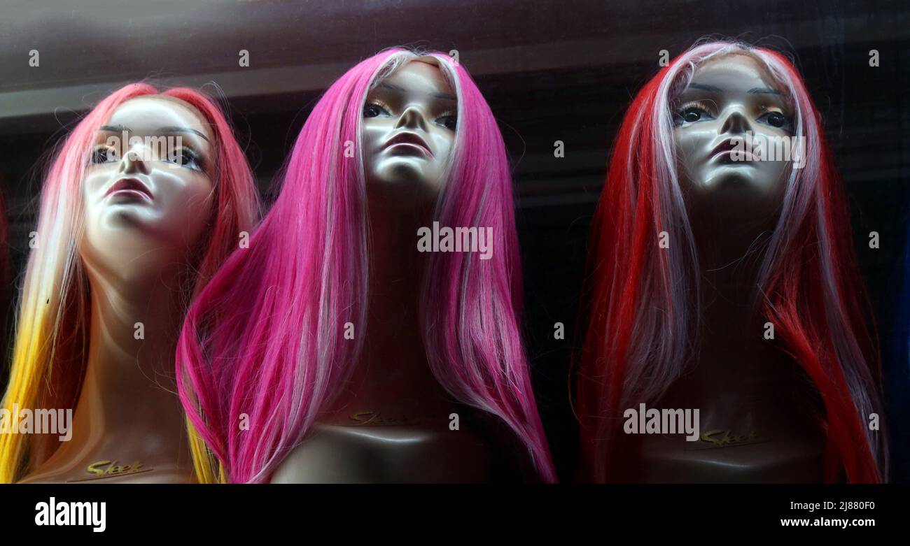 Beautyworx, Wig Shop estensioni capelli, Bridge Street, Warrington, Cheshire, Regno Unito Foto Stock