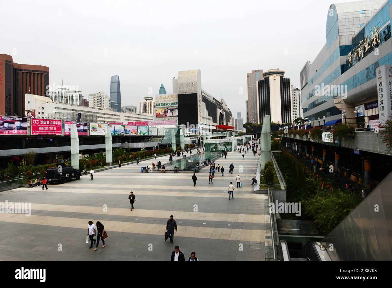 Vista di Louhu a Shenzhen, Cina. Foto Stock