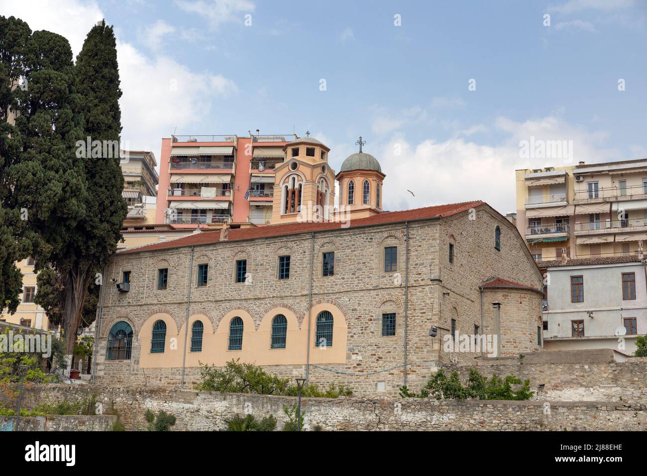 Chiesa Metropolitana Santa di San Giovanni Battista (Timios Prodromos), Kavala, Macedonia, Grecia. Foto Stock