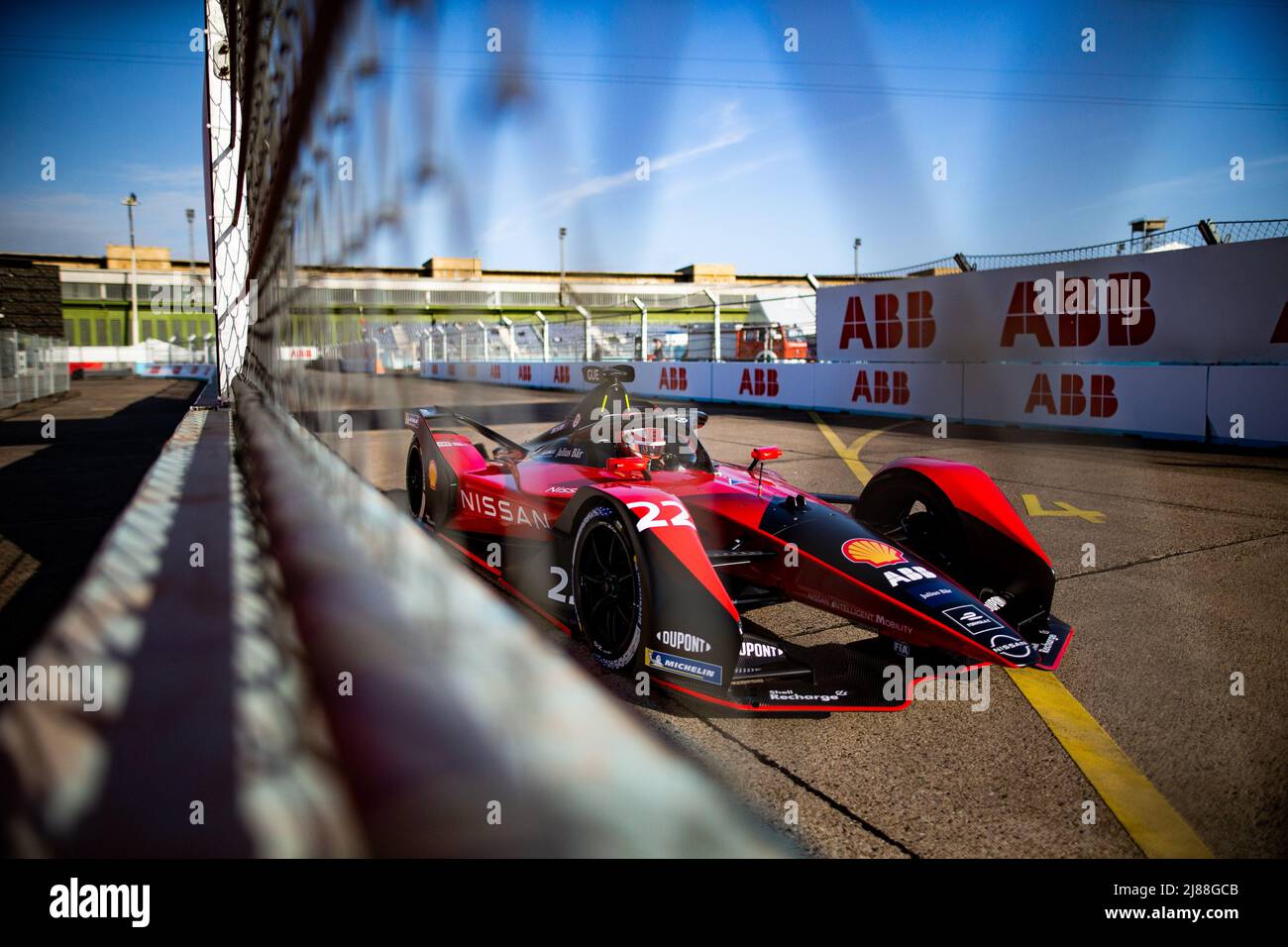 Berlino, Germania. 14th maggio 2022. 22 GUNTHER Maximilian (ger), Nissan e.dams, Nissan IM03, azione durante l'ePrix di Berlino 2022, incontro 5th del Campionato del mondo di Formula e ABB FIA 2021-22, sul circuito di Via Aeroporto Tempelhof dal 13 al 15 maggio, a Berlino - Foto Joao Filipe / DPPI Credit: DPPI Media/Alamy Live News Foto Stock