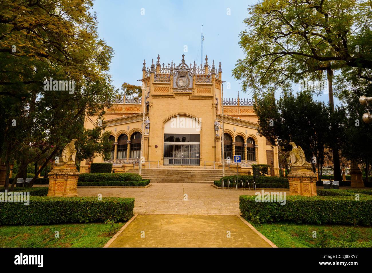 Padiglione reale nel Parco Maria Luisa - Siviglia, Spagna Foto Stock