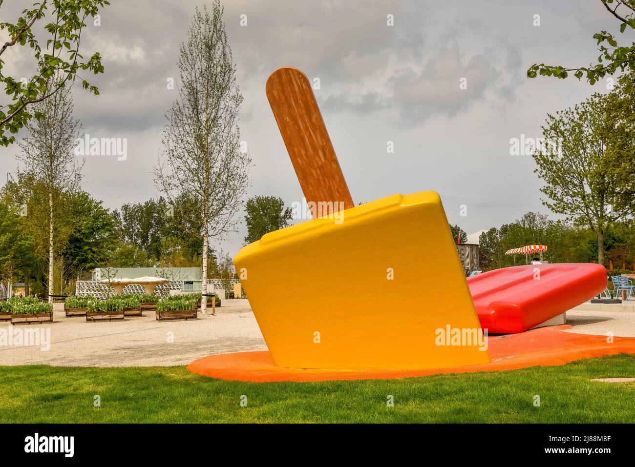 Almere, Paesi Bassi, maggio 2022. Oggetti d'arte al Floriade Expo 2022 di Almere. Foto di alta qualità Foto Stock
