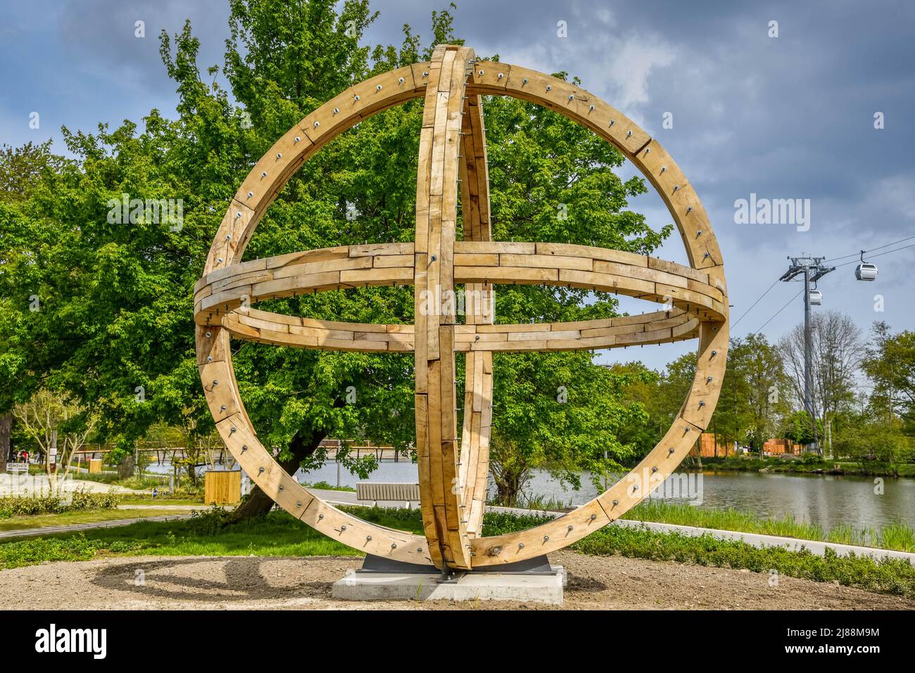 Almere, Paesi Bassi, maggio 2022. Oggetti d'arte al Floriade Expo 2022 di Almere. Foto di alta qualità Foto Stock