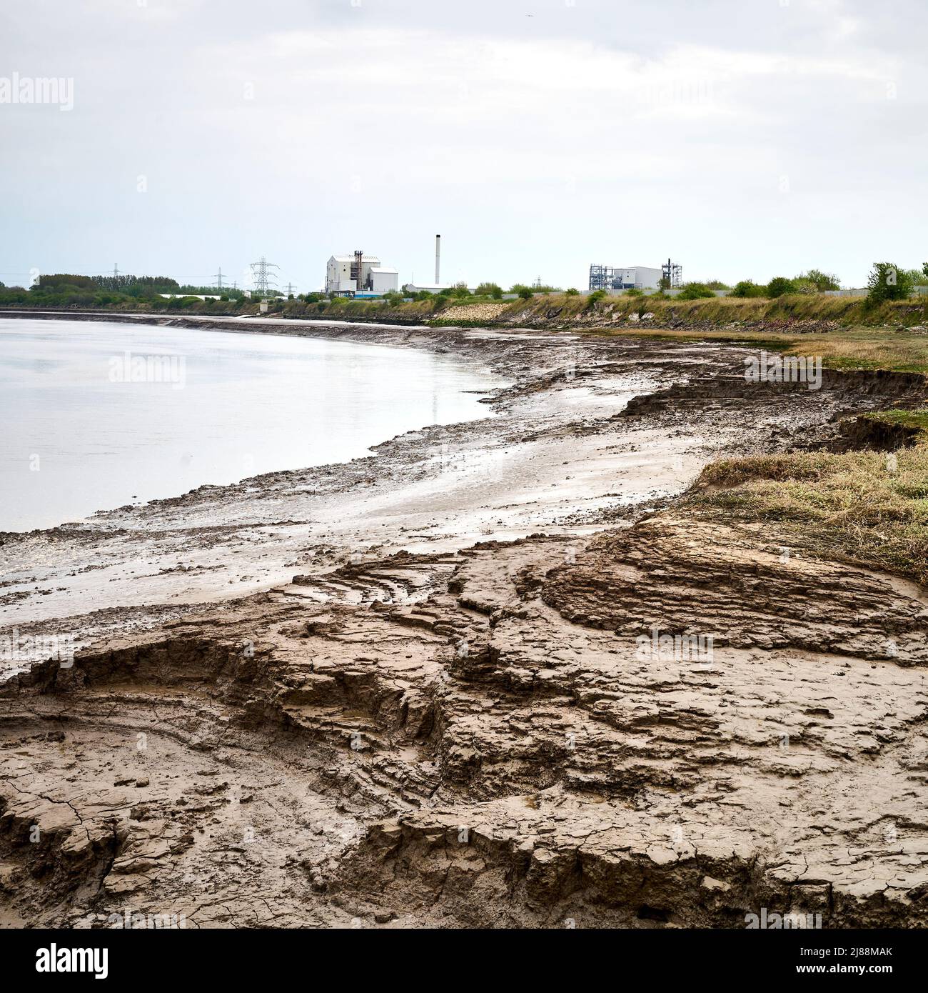 Lo stabilimento Victrex Polymer sulle rive del fiume Wyre a Fleetwood, Regno Unito Foto Stock