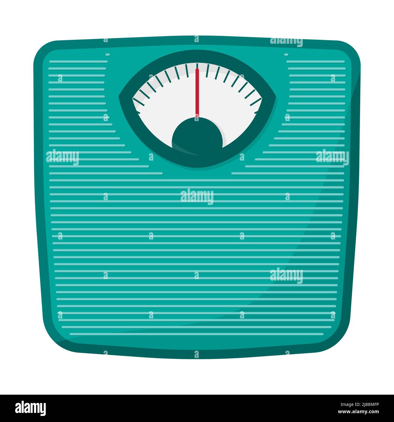 Bilancia isolata. Bilancia da pavimento. Icona Scala. Illustrazione vettoriale. Illustrazione Vettoriale
