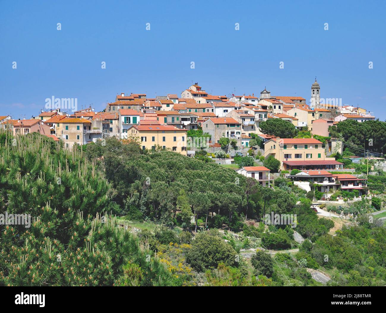 Villaggio di Sant Ilario in campo,Isola d'Elba,Toscana,Mar mediterraneo,Italia Foto Stock