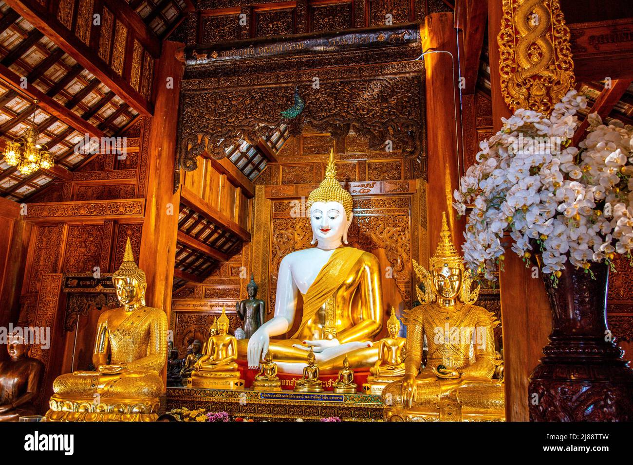 Wat Ban Den o Wat Banden complesso tempio nel distretto di Mae Taeng, Chiang mai, Thailandia Foto Stock