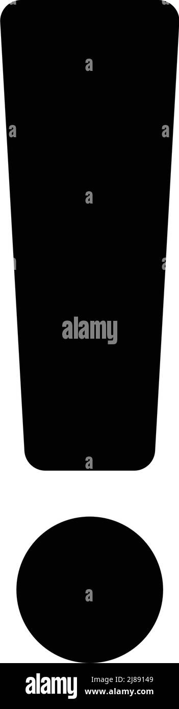 Icona con punto esclamativo. Dati vettoriali. Vettore modificabile. Illustrazione Vettoriale