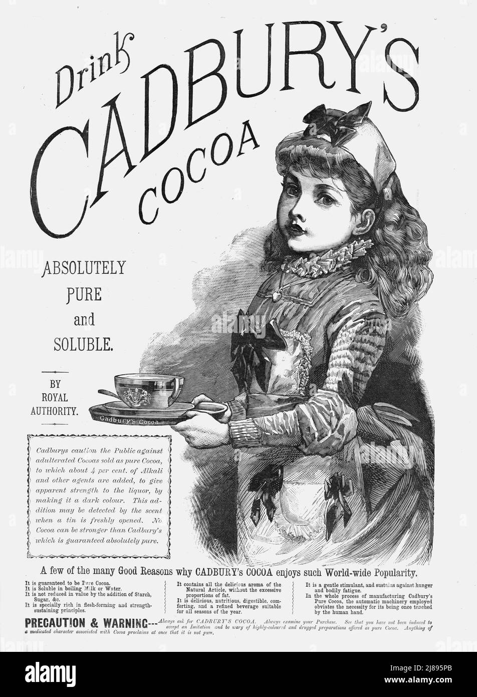 'Drink Cadbury's Cocoa', 1888. Da, 'il grafico. Un quotidiano settimanale illustrato Volume38. Da luglio a dicembre, 1888'. Foto Stock