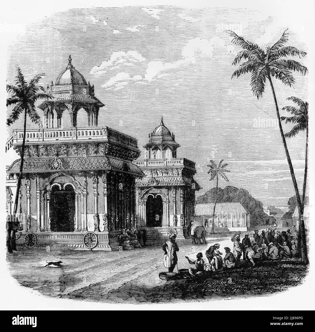 'Il Palazzo di Tanjore', c1891. Da "Cassell's Illustrated History of India Vol. I.", di James Grant. [Cassell Petter &amp; Galpin, Londra, Parigi e New York] Foto Stock