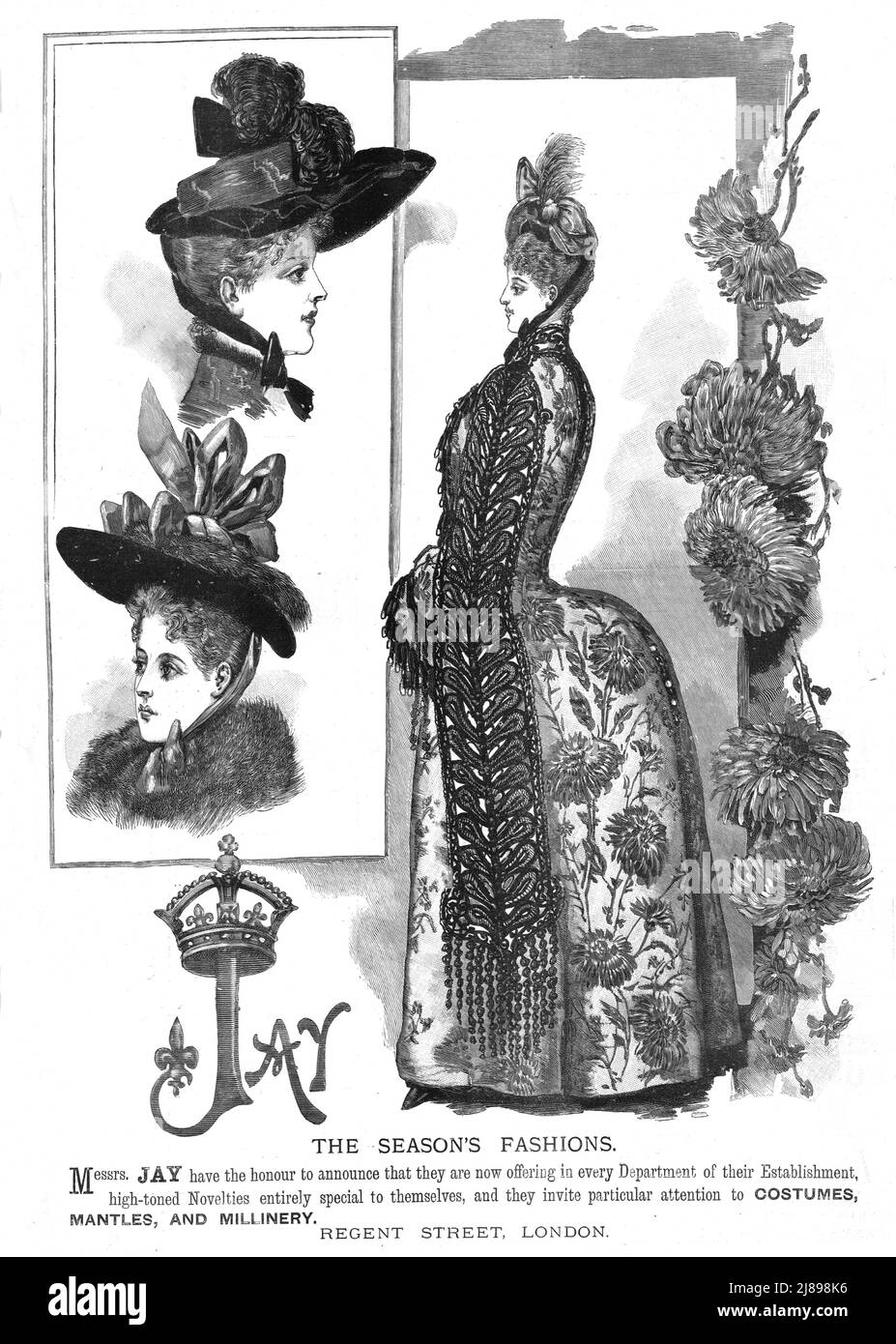 ''i Fashions della stagione; Messrs Jay', 1888. Da, 'il grafico. Un giornale settimanale illustrato Volume 38. Da luglio a dicembre, 1888'. Foto Stock