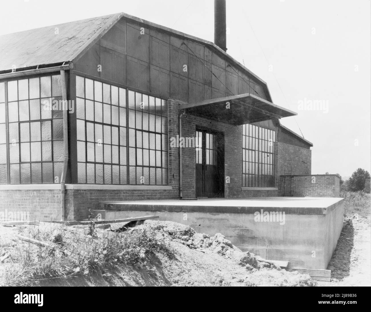 Reedsville, Virginia Occidentale. Il progetto Arthurdale Substence Homestead della U.S. Resetlement Administration. Piattaforma di spedizione in fabbrica dell'aspirapolvere. Foto Stock