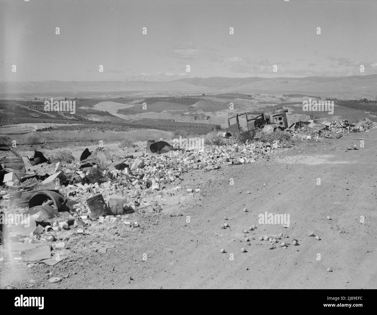 Washington, Yakima Valley. La valle sotto visto da "punto di osservazione pubblicizzato." Vedere la didascalia generale numero 33. Foto Stock