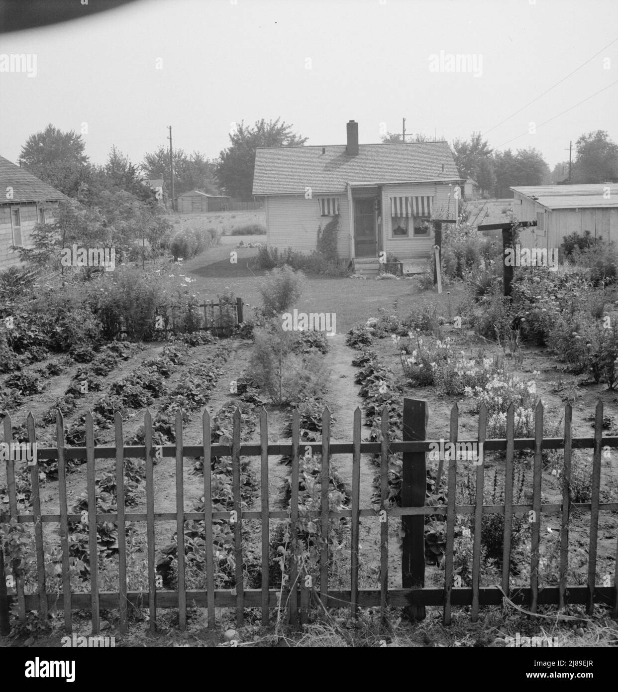 Washington, Yakima. Nel Parco Sumac. Un esempio di un tipo migliore di casa che si trova occasionalmente in queste barricate rurali. Didascalia generale numero 26. Foto Stock