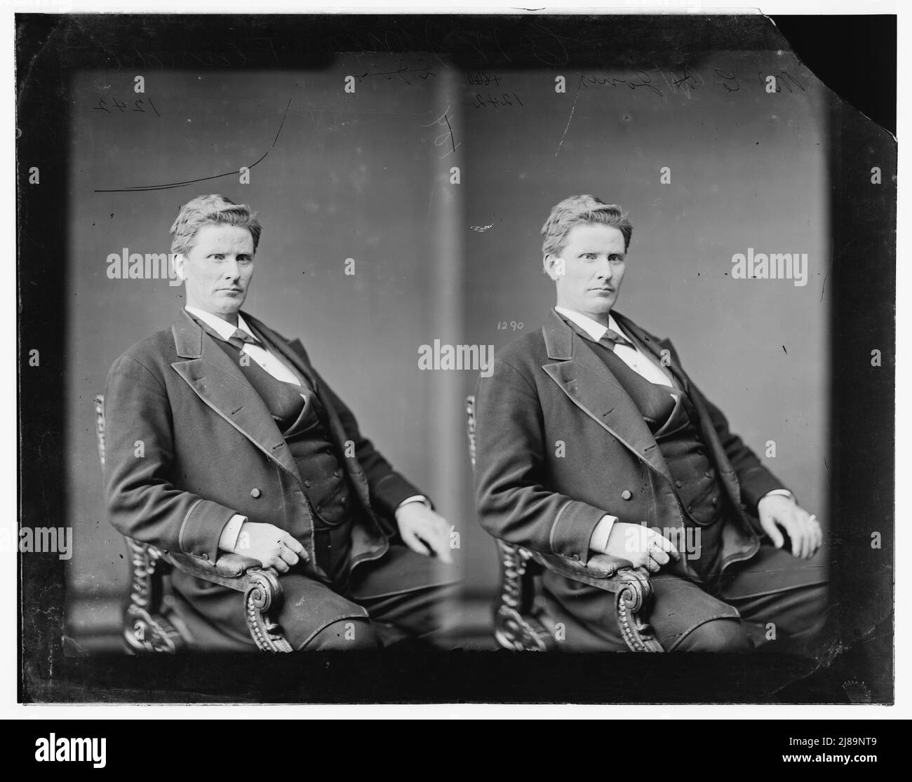 Senatore Charles William Jones della Florida, 1865-1880. Jones, senatore on. Charles Wm. Della Florida, tra il 1865 e il 1880. [Si ammalò mentalmente, a quanto pare ridotto alla vagranza comune, ammesso ad un asilo per i pazzi a Dearborn, Michigan, dove morì]. Foto Stock