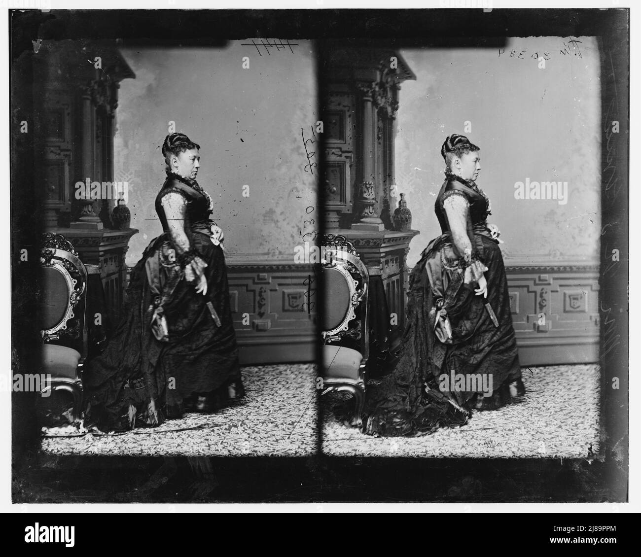 First Lady Julia Grant, 1865-1880. Grant, sig.ra U.S., tra il 1865 e il 1880. [Moglie del presidente Ulysses S. Grant]. Foto Stock