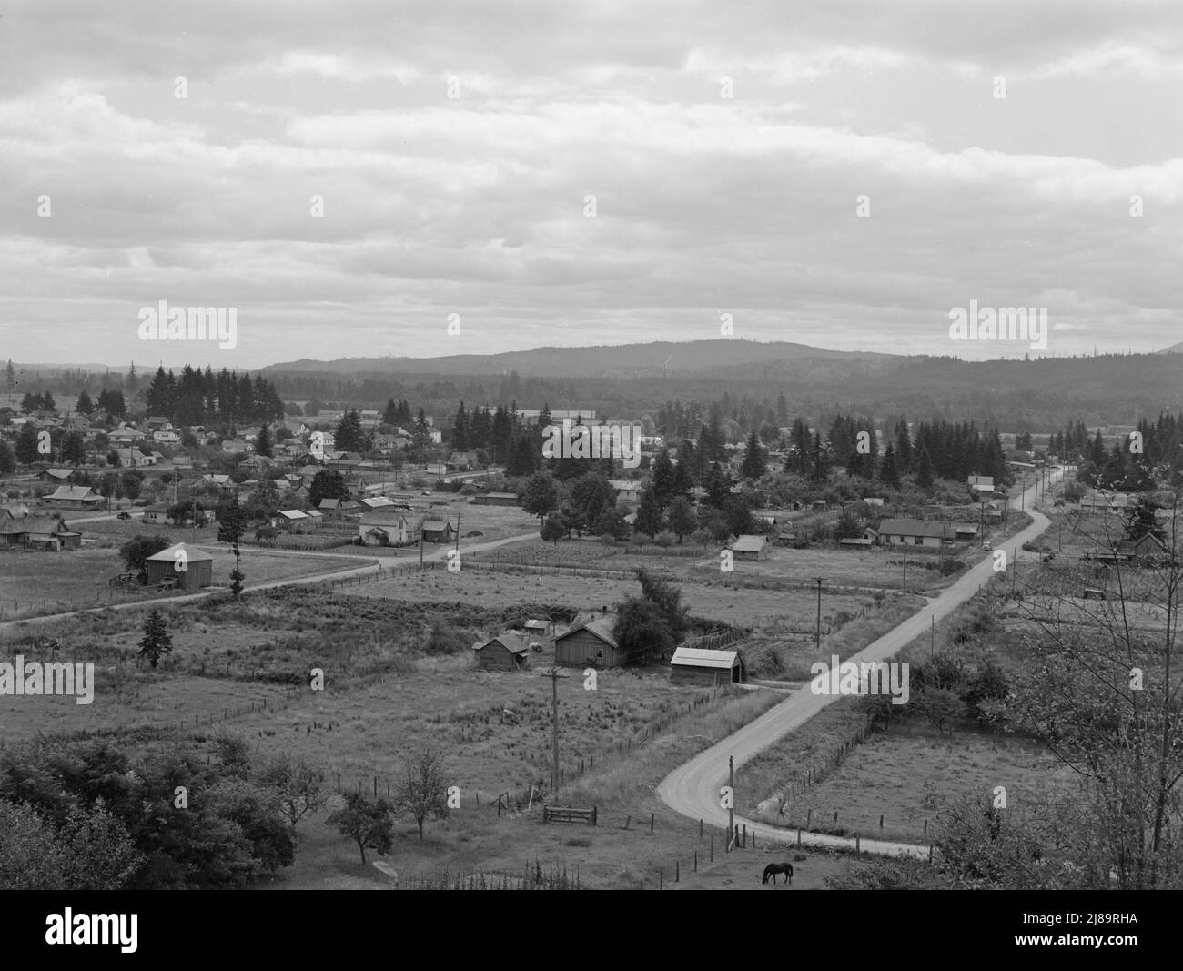 La città di Elma, Washington occidentale. Popolazione 1.545. Foto Stock