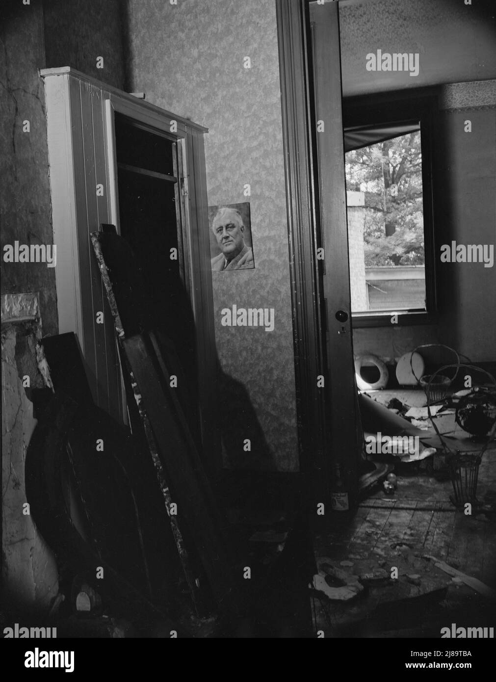 Washington, D.C. interno di casa che è stato relitto su Independence Avenue. Foto Stock