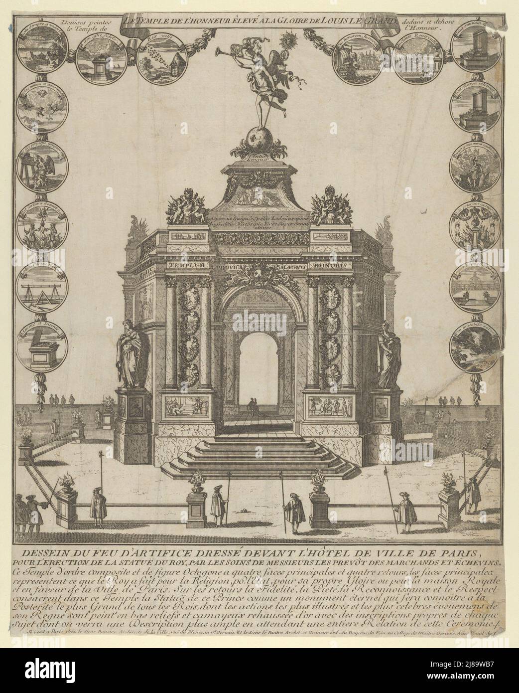 Il Tempio d'onore della Gloria di Luigi le Grand, 1689. Foto Stock